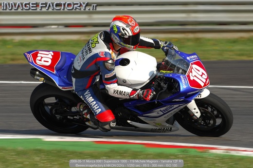 2008-05-11 Monza 0061 Superstock 1000 - 119 Michele Magnoni - Yamaha YZF R1